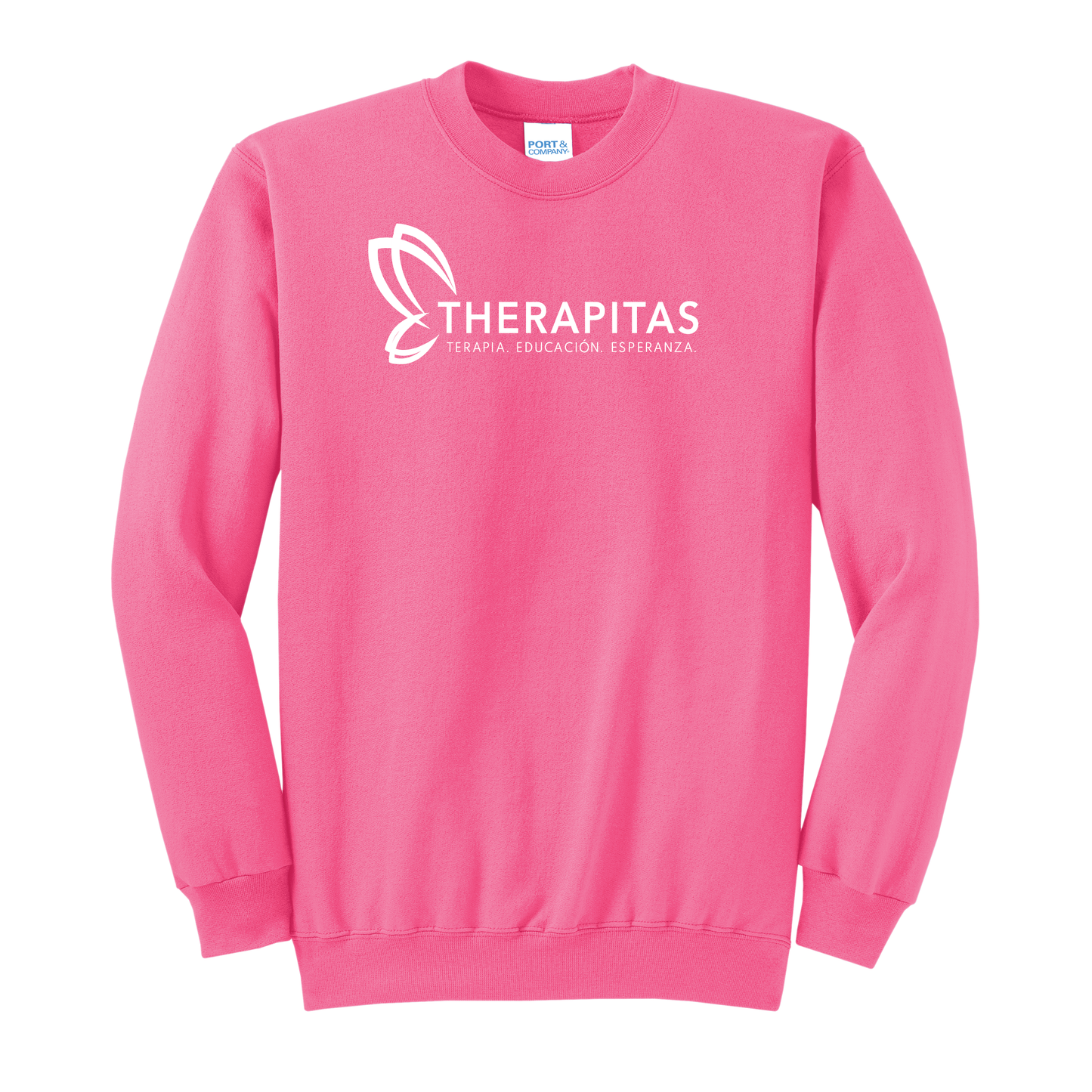 Therapitas Spanish Logo - Port & Company® Core Fleece Crewneck Sweatshirt