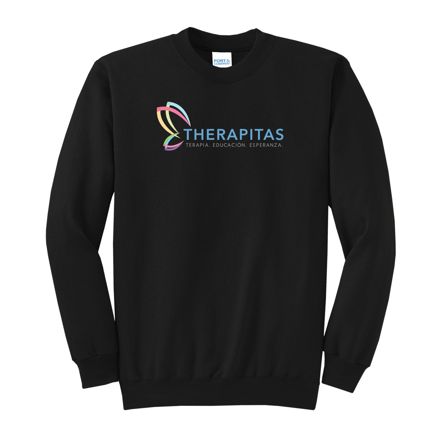 Therapitas Spanish Logo - Port & Company® Core Fleece Crewneck Sweatshirt