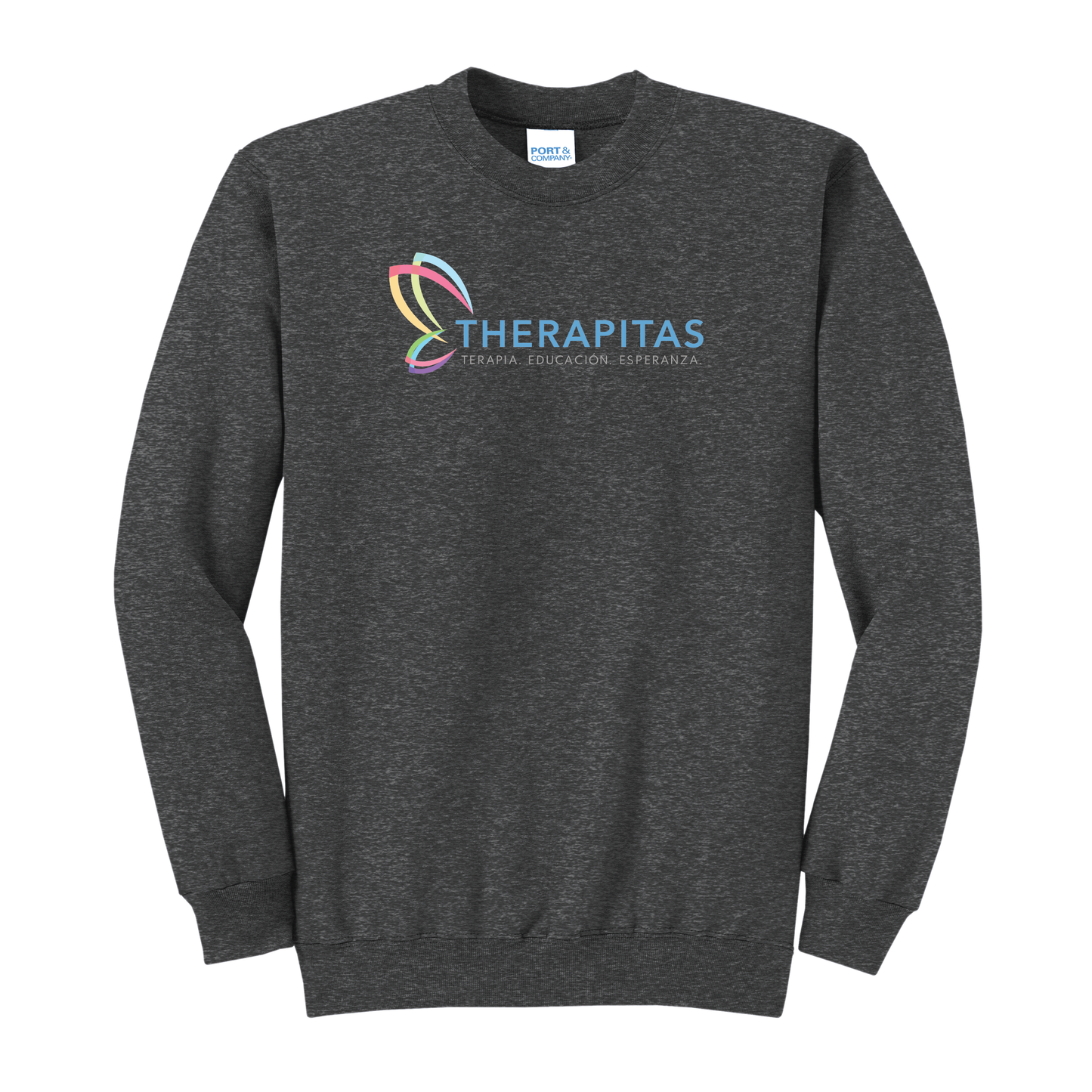 Therapitas Spanish Logo - Port & Company® Core Fleece Crewneck Sweatshirt
