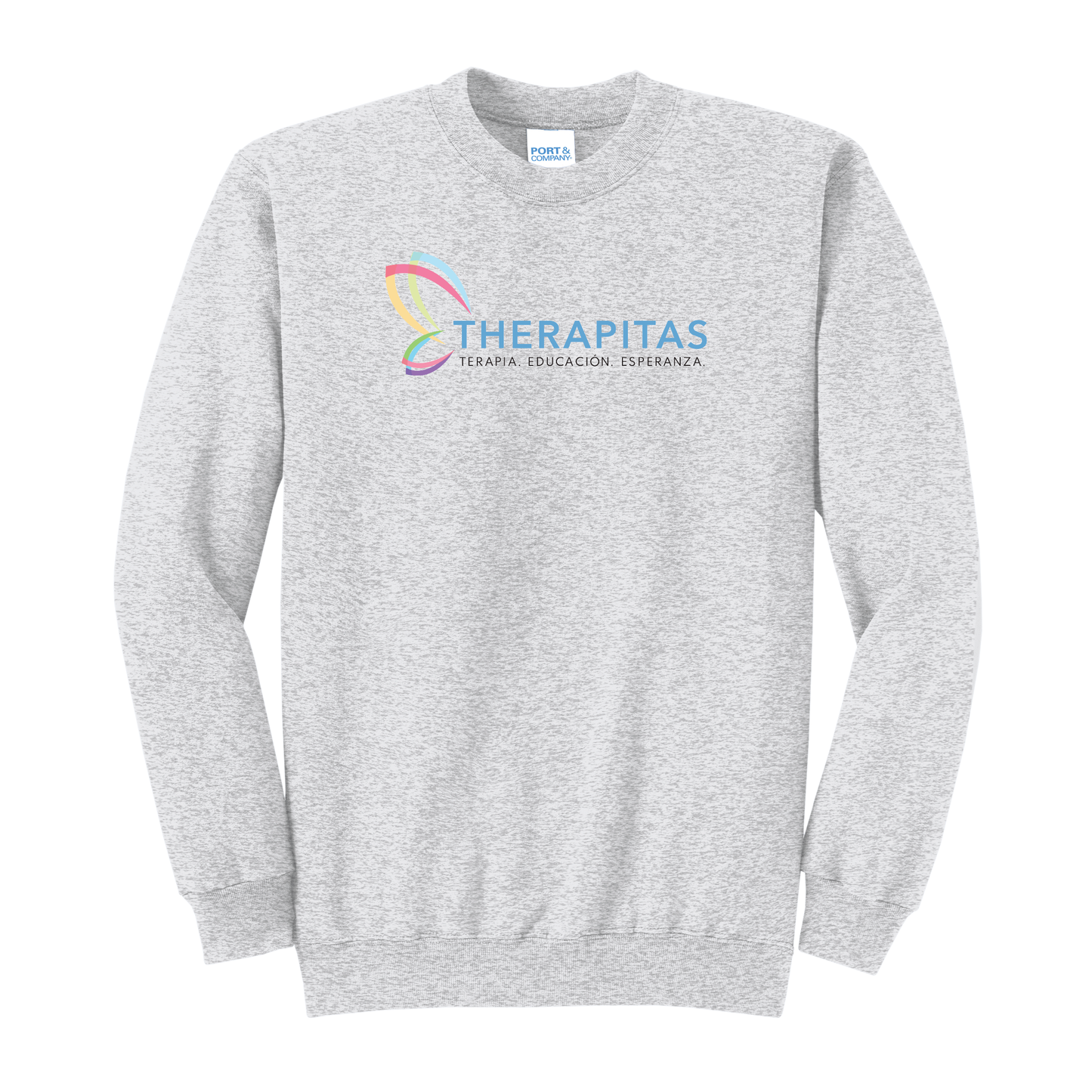 Therapitas Spanish Logo - Port & Company® Core Fleece Crewneck Sweatshirt