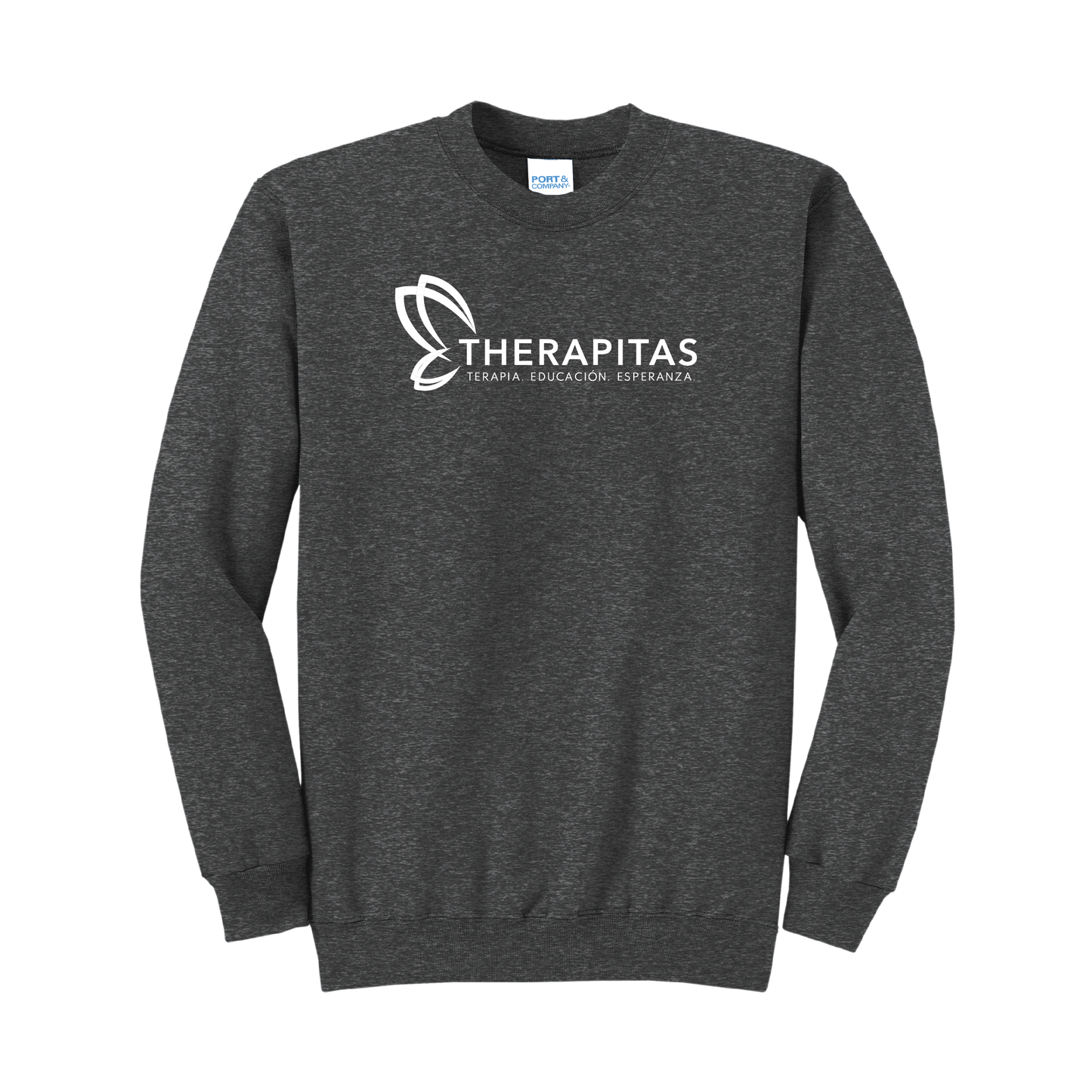 Therapitas Spanish Logo - Port & Company® Core Fleece Crewneck Sweatshirt