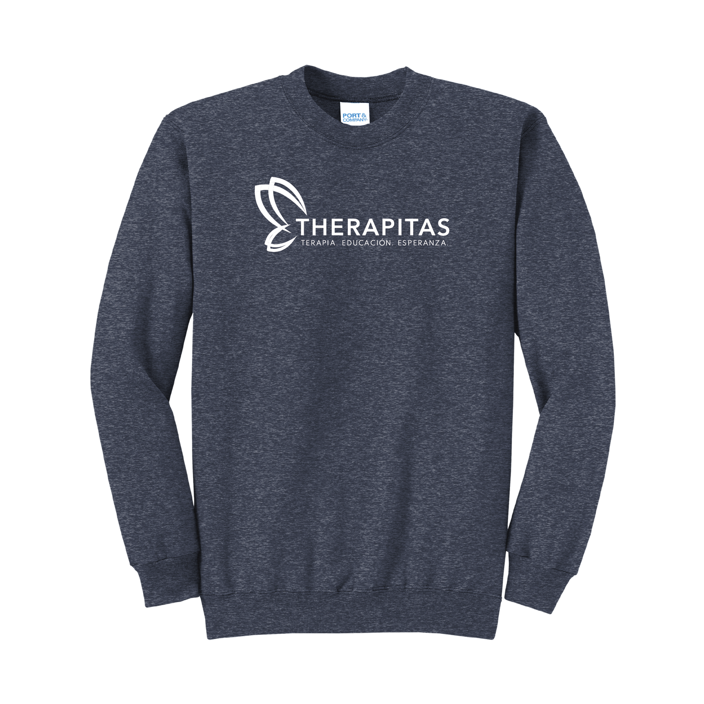 Therapitas Spanish Logo - Port & Company® Core Fleece Crewneck Sweatshirt