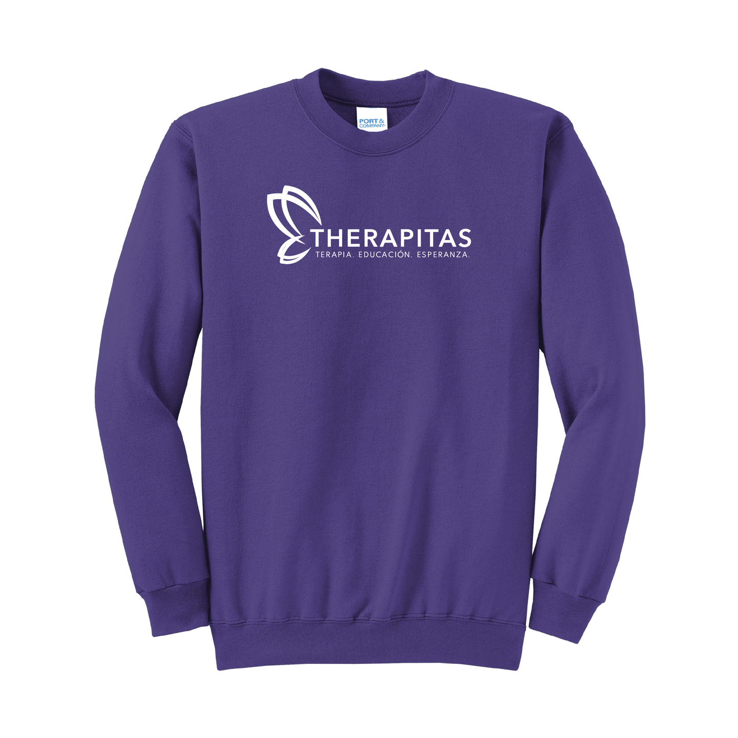 Therapitas Spanish Logo - Port & Company® Core Fleece Crewneck Sweatshirt