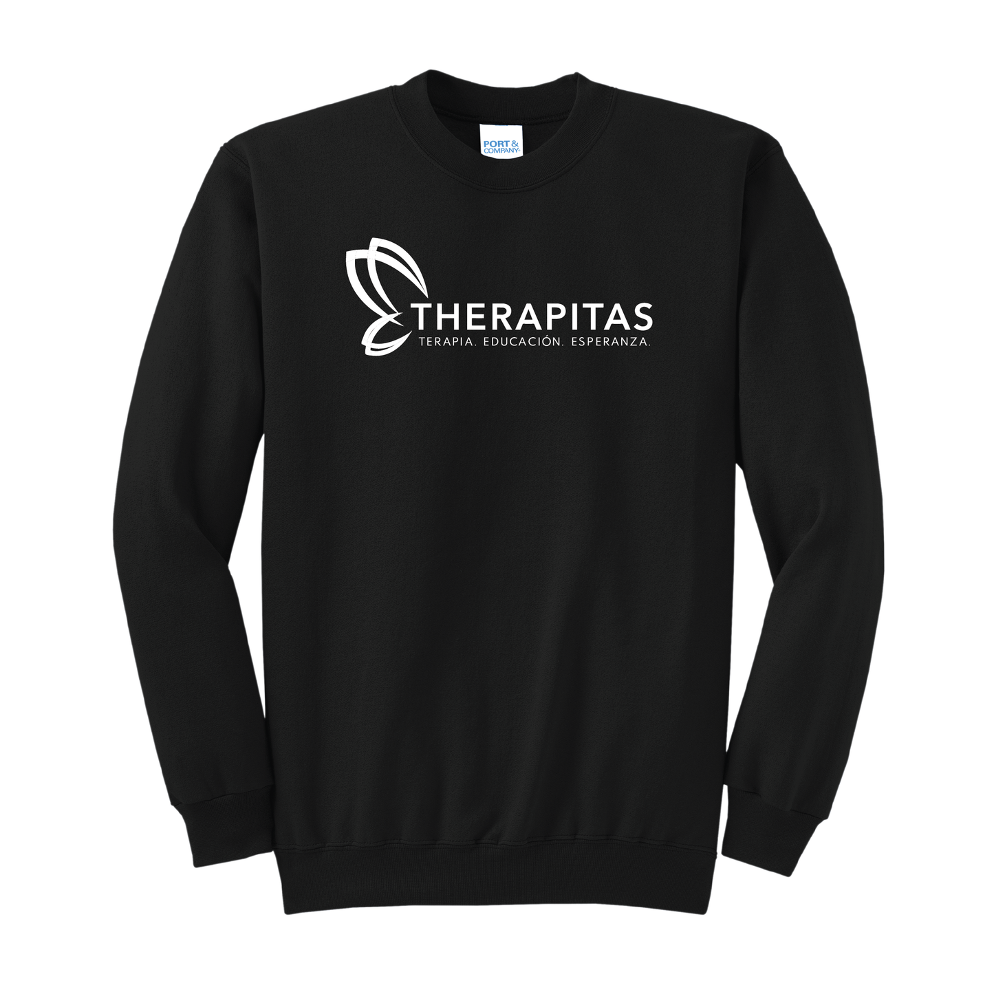 Therapitas Spanish Logo - Port & Company® Core Fleece Crewneck Sweatshirt