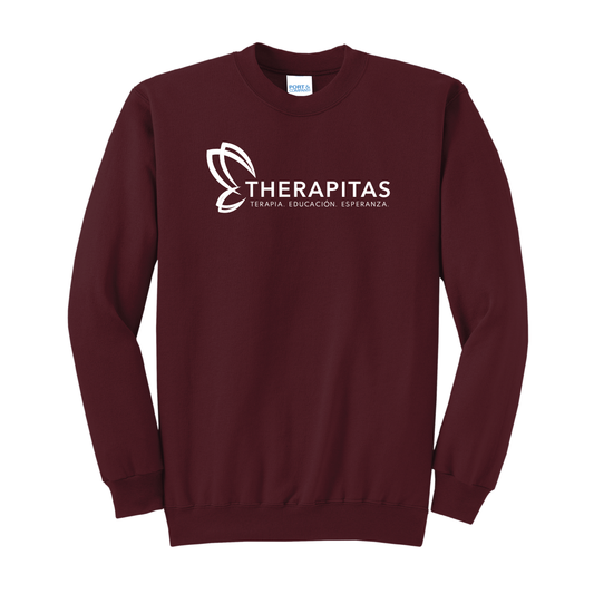 Therapitas Spanish Logo - Port & Company® Core Fleece Crewneck Sweatshirt